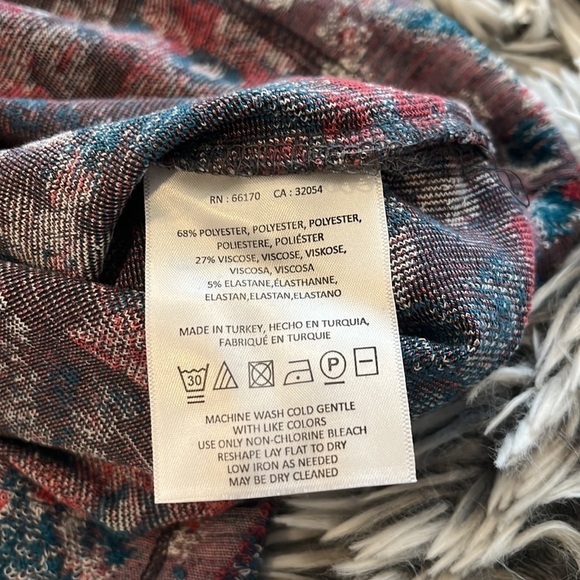 Anthropologie Maeve Floral Terry Cloth Sleeveless V-Neck Sheath Dress Size 2 - Picture 8 of 8